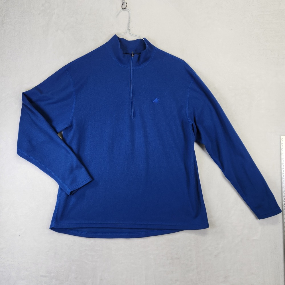 Eastern Mountain Sports‎ Mens Blue Quarter Zip Pullover Performance Shirt Large